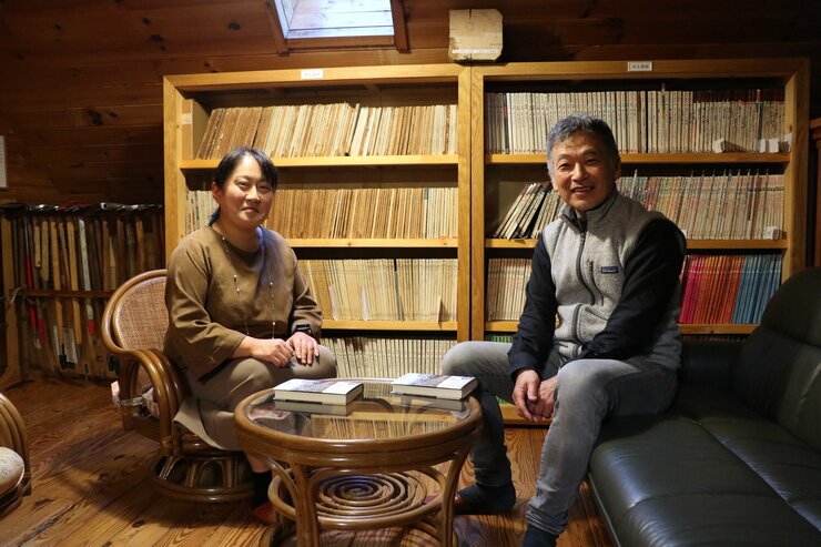 左：河﨑秋子氏　右：寄生虫研究者・八木欣平氏